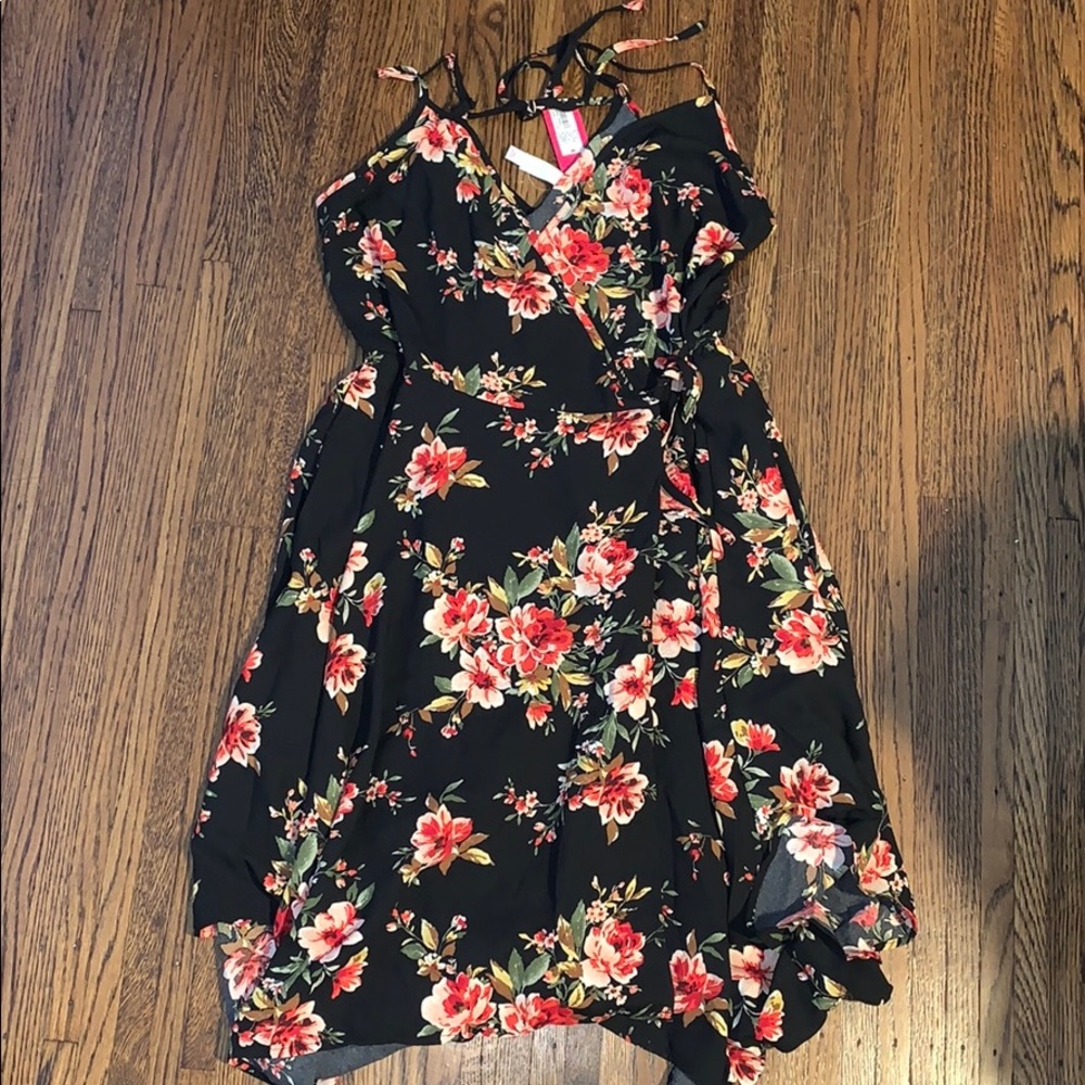 Black floral dress